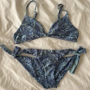 frankie’s bikinis blue paisley bikini